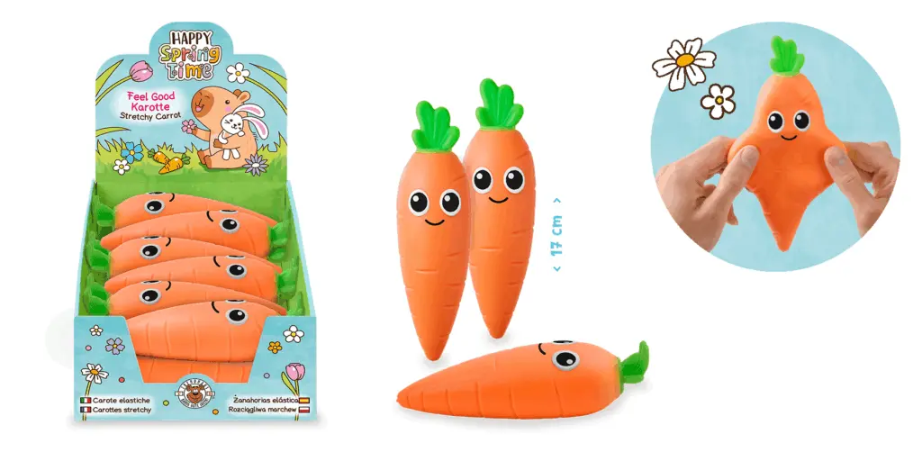 Richiamo giocattolo a forma di carota: contiene amianto